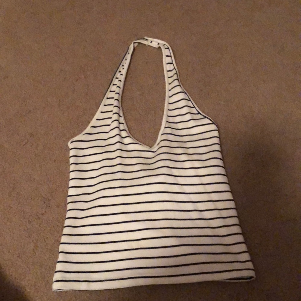 Black and White Halter Top